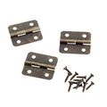 Dophee 12pcs Antique Brass Jewelry Gift Wood Box Cabinet Drawer Hinge Screws Tool Set
