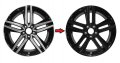 Slickmod Chrome Delete Blackout Vinyl Overlay For 2016-2017 Honda Accord Sedan 19 Sport Wheel Rims Matte Black 
