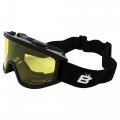 Birdz Eyewear Vulture Padded Motorcycle Riding Goggles Fits Over Most Eyeglasses Yellow Lens For Men Or Women 