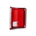Tail Light Lens For 1990 Gmc R1500 V1500 Suburban Driver Side Clear And Red Plastic With Bright Trim Replacement Gm2800122