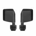 Hooke Road Side View Mirrors For Half Doors Jeep Wrangler Tj Jk Jl Gladiator Jt 97-24 1 Pair Textured Black