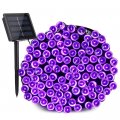 Solar String Lights 2 Pack 72ft 200 Led Purple Outdoor Fairy 8 Modes Waterproof Powered For Garden Patio Fence And Holiday 