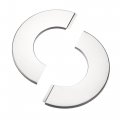 Wall Split Flange Stainless Steel Round Escutcheon Plate For 101mm Diameter Pipe 2pcs