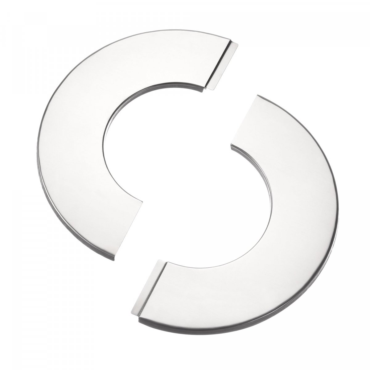Wall Split Flange Stainless Steel Round Escutcheon Plate For 101mm Diameter Pipe 2pcs