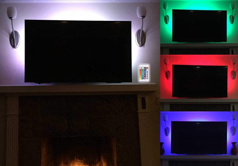 Usb Rgb Led Light Strip For Tv And Monitor Backlighting With Remote Multicolor Smd5050 Ledt5 Waterproof Lights 26 In 14 Strips