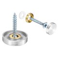 12 Pcs Screw Covers Caps 304 Stainless Steel Mirror Screws Decorative Cover Nails Fasteners For Sign Advertising Hardware 