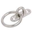 Uxcell 6pcs 304 Stainless Steel 5mm Thick Oblong Sail Shade Pad Eye Plate W Ring