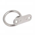 Uxcell 6pcs 304 Stainless Steel 5mm Thick Oblong Sail Shade Pad Eye Plate W Ring