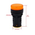 Baomain Led Indicator Pilot Light Ad16 L22 20ma 22mm 0 86 Green Red Yellow 1 Lamp 3 Pieces 110v Ac