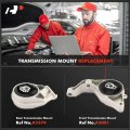 A-premium 2pcs Front And Rear Transmission Mount Kit Compatible With Chevrolet Hhr006011 Cobalt 2005-2010 Pontiac G5 2007-2010