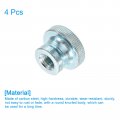 Uxcell Knurled Thumb Nuts 4pcs M8 Carbon Steel Nut High Head Through Hole For 3d Printer Part Light Blue