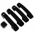 Set Of 4 Black Front Rear Left Right Exterior Door Handle Covers 