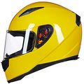 Ilm Full Face Motorcycle Street Bike Helmet With Removable Winter Neck Scarf 2 Visors Dot S Yellow 