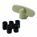 Prime-line Products H 3895 Window Tee Crank Casement Handles Driftwood 2-pack 