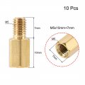 Uxcell M5x10mm 7mm Male-female Brass Hex Pcb Motherboard Spacer Standoff For Fpv Drone Quadcopter Computer Circuit Board 10pcs