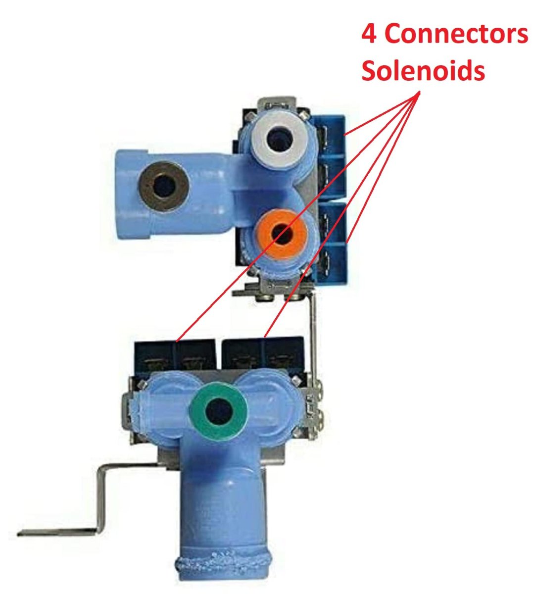 Refrigerator Water Inlet Valve For Kenmore And Lg Bottom Freezer 4 Connector Solenoids Fits 795 75552401 75553400 78549806