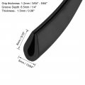 Uxcell Edge Trim Seal Black Pvc Plastic U Channel Protector Fits 3 64 5 20 Feet Length