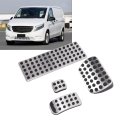 Fydun Improved Traction Car Pedal Covers Accelerator Cover Replacement Foot Stainless Steel Rubber For Vito W639 W447 2011 2018 