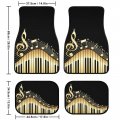 Kiuloam Music Notes With Piano Car Floor Mats Front Rear Liners Set Universal Fit Auto Carpet Of 4 For Suv Vans Sedans Trucks