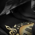 Kiuloam Music Notes With Piano Car Floor Mats Front Rear Liners Set Universal Fit Auto Carpet Of 4 For Suv Vans Sedans Trucks