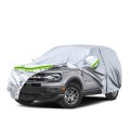 Waterproof Car Cover For 2021 2024 Ford Bronco Sport 6 Layer Silver All Weather Protection With Zipper Door Windproof Bands And 