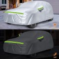 Waterproof Car Cover For 2021 2024 Ford Bronco Sport 6 Layer Silver All Weather Protection With Zipper Door Windproof Bands And