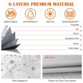 Waterproof Car Cover For 2021 2024 Ford Bronco Sport 6 Layer Silver All Weather Protection With Zipper Door Windproof Bands And