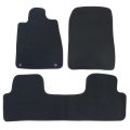 Premium Black Velour And Plastic Car Floor Mats For Honda Crv 2012 To 2016 Custom Fit Waterproof Non Slip Easy Clean Vehicle 