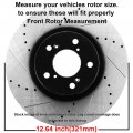 Motorbymotor Front Brake Rotors 321mm Drilled Slotted Rotor Pad Fits For Chevrolet Equinox Impala Malibu Limited Gmc Terrain