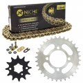 Niche Drive Sprocket Chain Combo For Yamaha Grizzly Hunter Breeze 125 Front 12 Rear 32 Tooth 520v-x X-ring 74 Links 