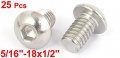 Uxcell 5 16 Inch-18x1 2 Inch Hex Socket Button Head Bolts Screws 25pcs