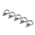 Eowpower 5pcs M6 Male Thread Machinery Shoulder Lifting Ring Eye Bolt 