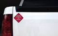 Stickertalk 5in X Red Baton Twirler On Board Sticker 