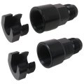 Xspeedonline 2pcs 6an Male To 3 8 5 16 Quick-disconnect Female Efi Fuel Rail Fitting Aluminum Black 