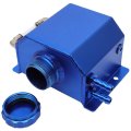 Universal 1l Blue Front Engine Coolant Recovery Kit Aluminum Beaded Direct Fit Reservoir For Atvs Reliable Easy Install 