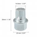 X Autohaux 0 10pt Car Wheel Lock Lug Nut Anti Theft Screw Removal Key For Vw Audi