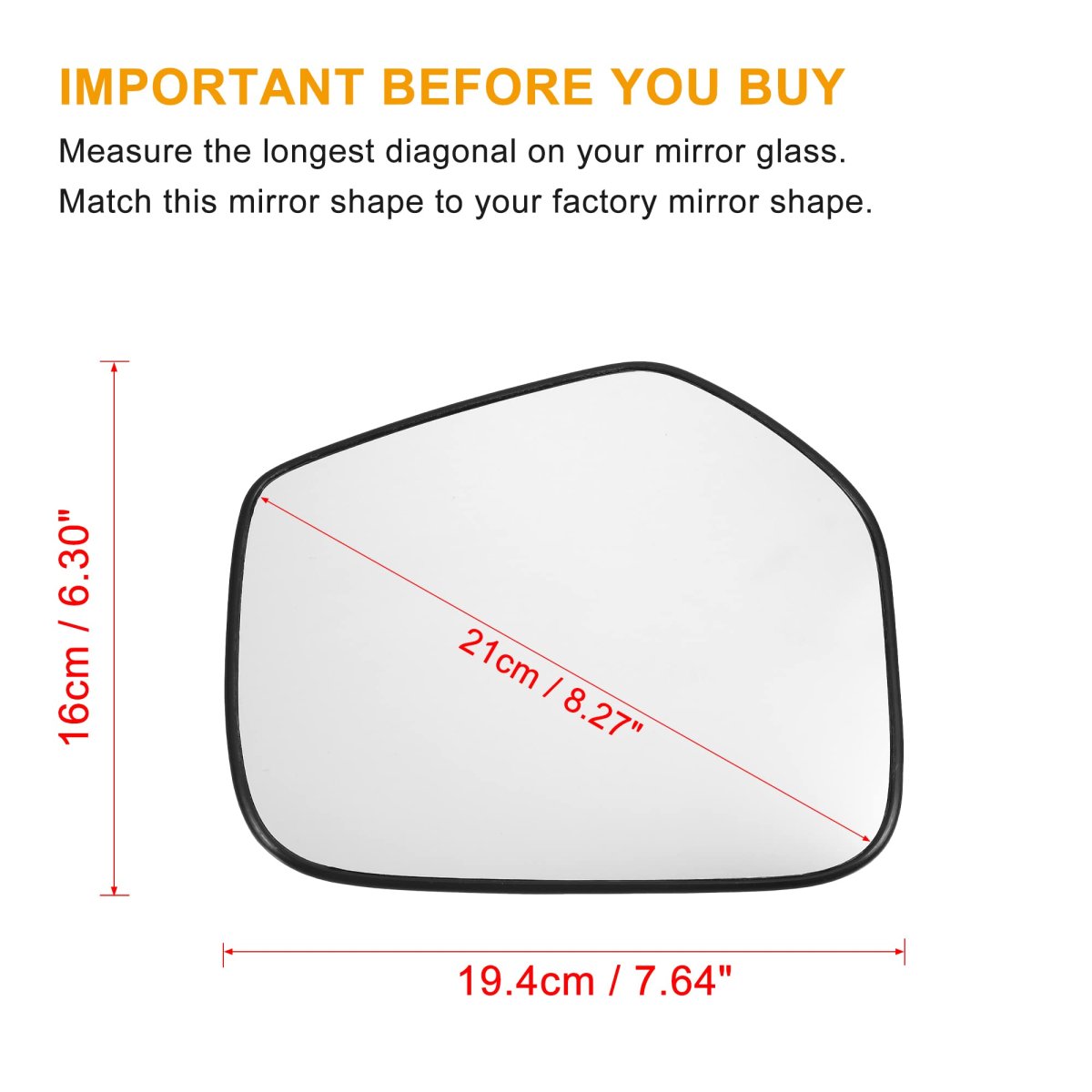 Car Rearview Right Passenger Side Heated Mirror Glass Replacement W Backing Plate For Mitsubishi Triton 2006-2015