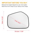 Car Rearview Right Passenger Side Heated Mirror Glass Replacement W Backing Plate For Mitsubishi Triton 2006-2015