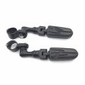 Smt Motorcycle Black Short Angled Adjustable Peg Mounting Kit With Lightning Foot For Goldwing Vtx1300 Shadow Valkyrie Triumph