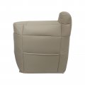 Secosautoparts Passenger Side Front Top Lean Back Leather Seat Cover Light Tan 522 Or 922 Compatible With Chevy Silverado Tahoe