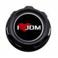 Vms Racing Black Oil Cap With I Love Jdm Emblem In Cnc Machined Billet Aluminum Compatible Honda Acura Integra