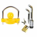 Notonmek Receiver And Coupler Lock Set Universal Tow Store Anti-theft Swiveling Clip Coupling Brass Double Pin Bent Towing