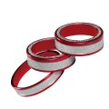 3 Pack Volume Tune And Headlight Switch Knob Cover Trim Ring Kit For Ford Mustang 2015 To 2023 Red Sparkling Crystal Aluminum 