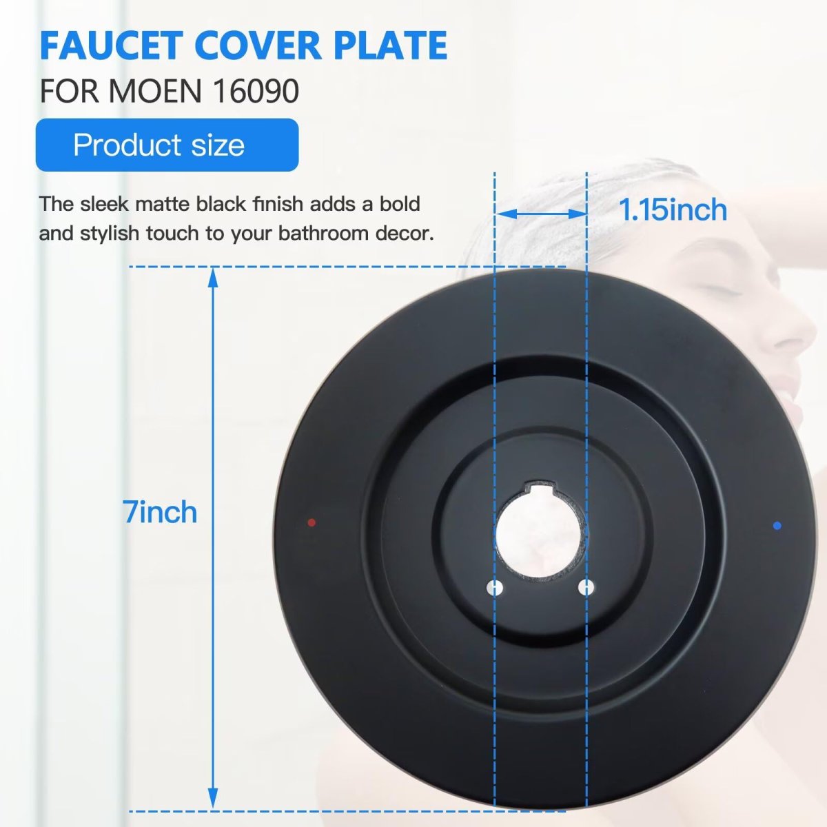 Stainless Steels Escutcheon Compatible For Most Chateau One-handle Tub Shower Faucet Sets Valves Using Threaded Escutcheons