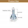 Uxcell M8x20mm Knurled Thumb Screws 10pcs Carbon Steel Zinc Plated Flat Head Fully Threaded Bolts Fastener