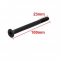 Uxcell M8x100mm 23mm Long Thread Grade 10 9 Flat Head Hex Socket Cap Screw Black 5pcs