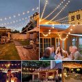 50 Pack G40 Led Replacement Light Bulbs E12 Screw Base Shatterproof Globe For Outdoor String Lights 0 6 Watt 40 Lumens Warm 