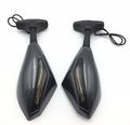 Smt Group Motorcycle Blue Led Turn Signal Mirror Carbon Fiber Smoke For Triumph Daytona 600 650 Tt600