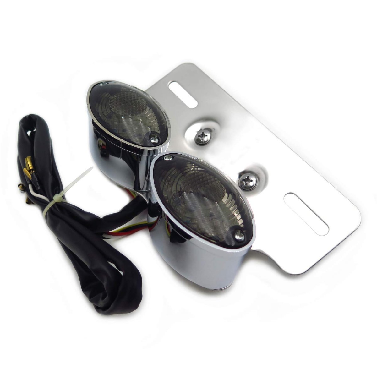 Smoke Motorcycle Rear Brake Stop Light Led Custom Tail With License Plate Bracket And Turn Signals Mt374
