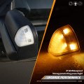 Hercoo Led Side Mirror Turn Signal Light Left And Right Lamps Clear Cover Lens For 68302828aa 68302829aa Compatible With